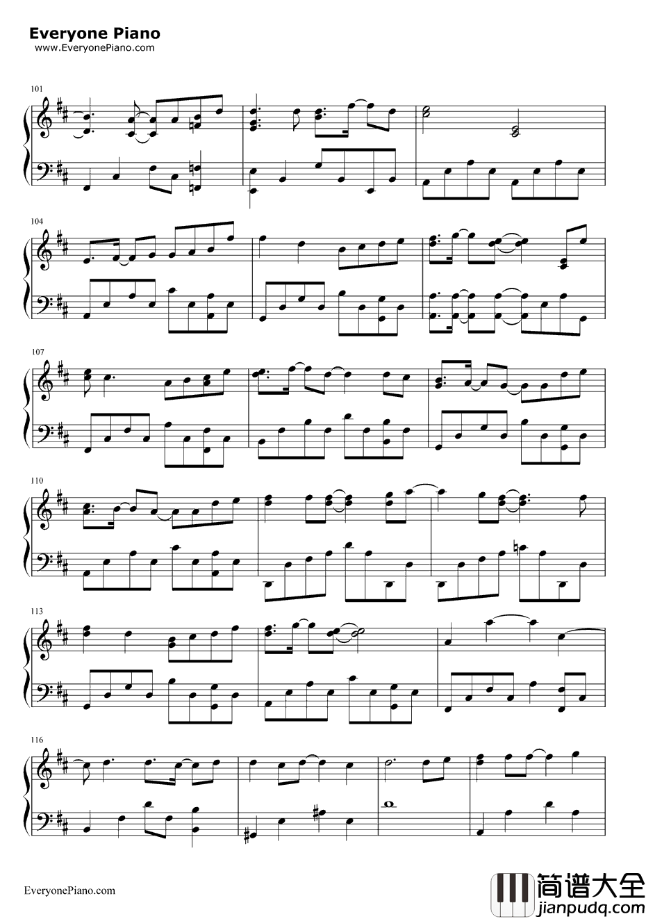 天梯钢琴谱_CAllStar