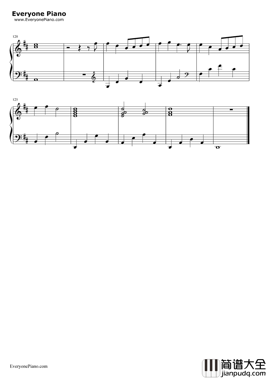 天梯钢琴谱_CAllStar