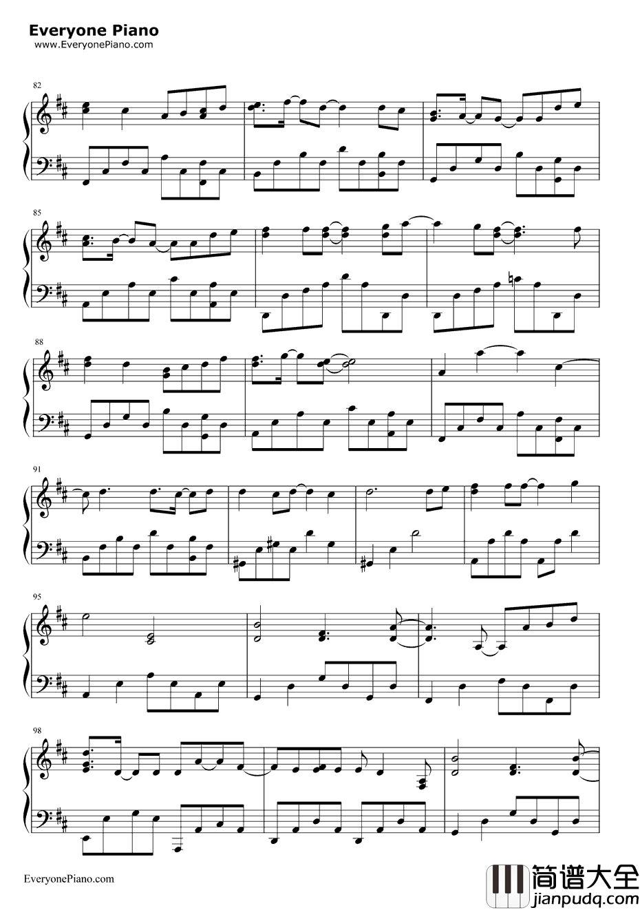天梯钢琴谱_CAllStar