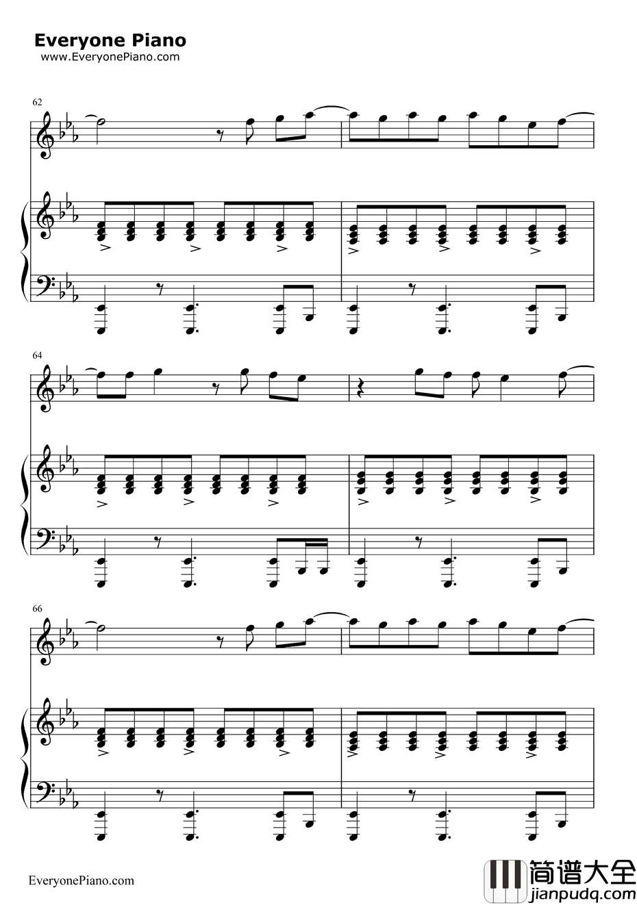 继续钢琴谱_刘若英AngelaAki_给15岁的自己_手纸～拝启十五の君へ～