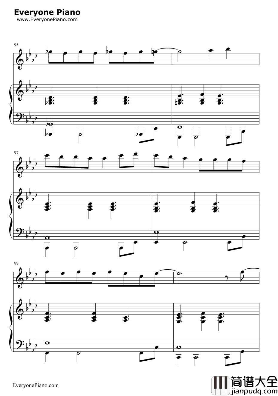 继续钢琴谱_刘若英AngelaAki_给15岁的自己_手纸～拝启十五の君へ～