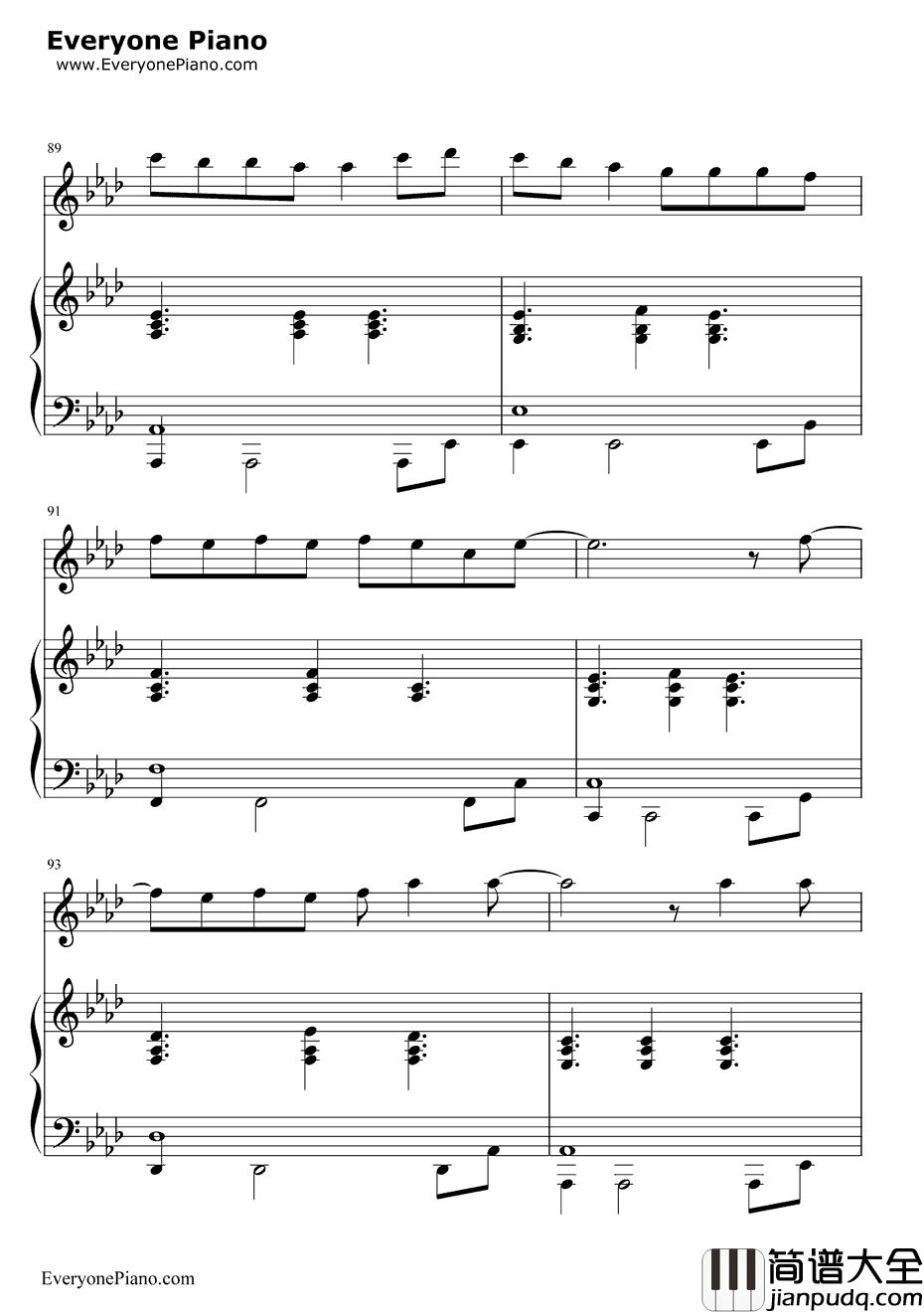 继续钢琴谱_刘若英AngelaAki_给15岁的自己_手纸～拝启十五の君へ～