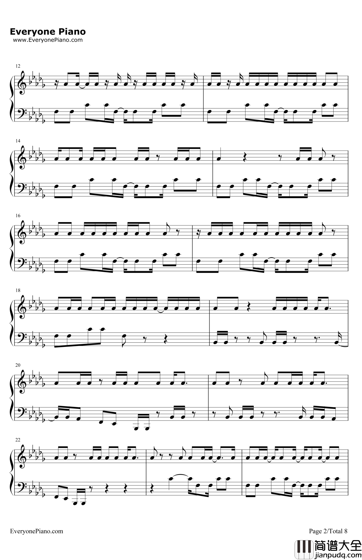 Downtown钢琴谱_Macklemore&RyanLewis