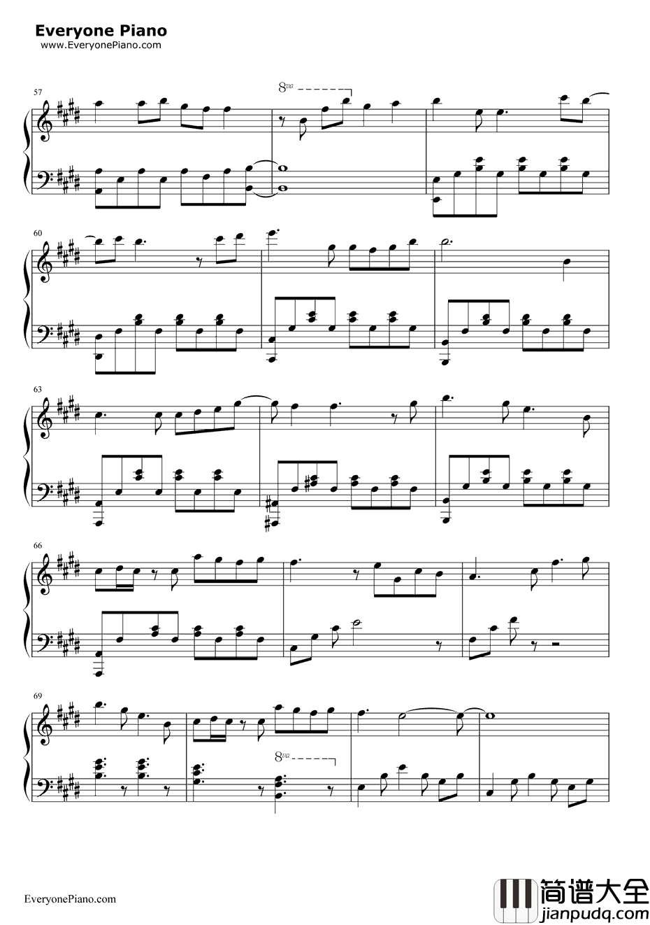 心的旋律钢琴谱_白浜坂高校合唱部__TARITARI_主题曲