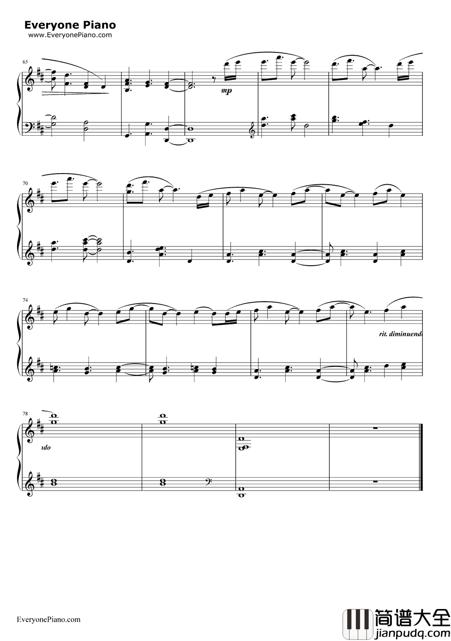 水之锦钢琴谱_KevinKern_WaterTapestry