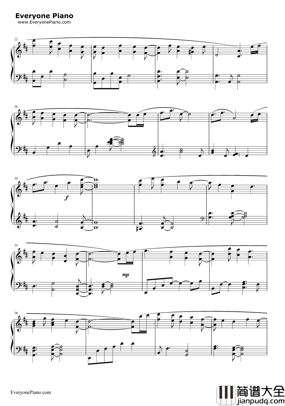 水之锦钢琴谱_KevinKern_WaterTapestry