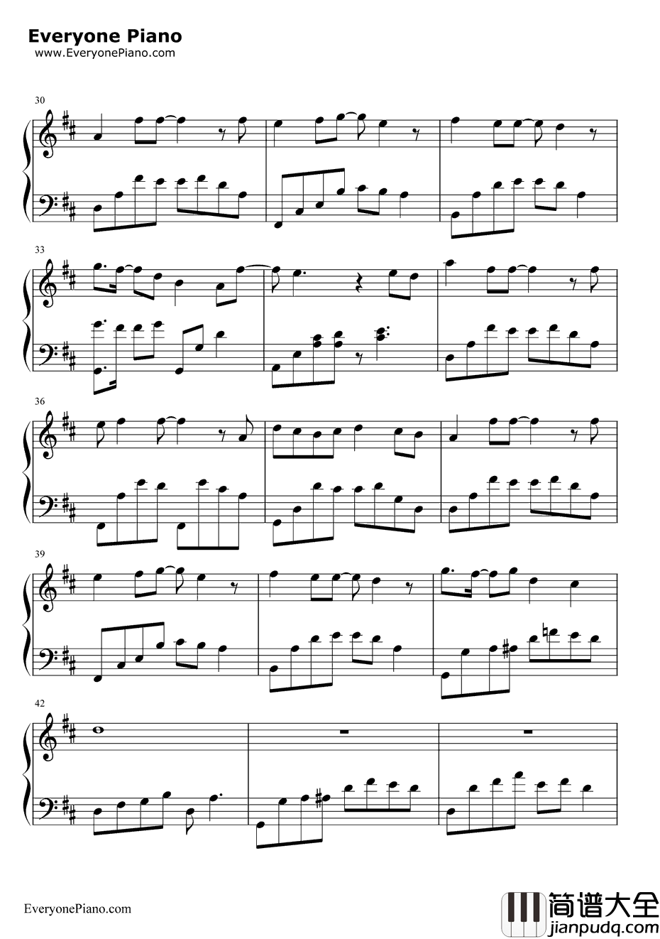 旋木钢琴谱_王菲