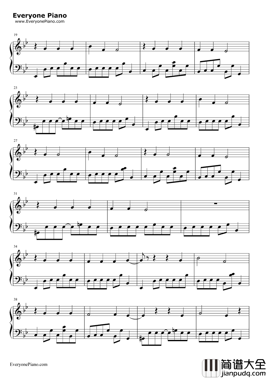 Heartbeats钢琴谱_JoseGonzalez