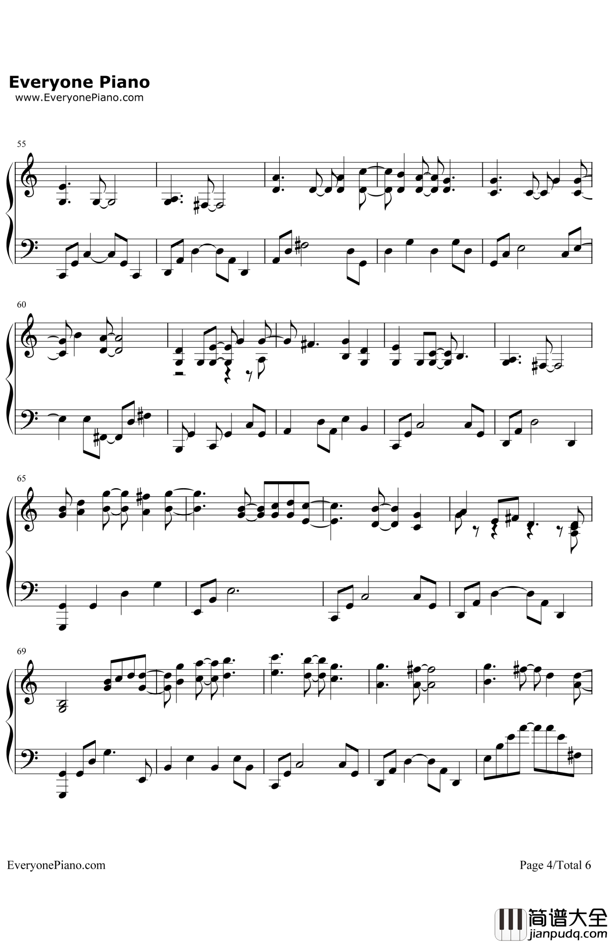 HandInHand钢琴谱_SteveHaun