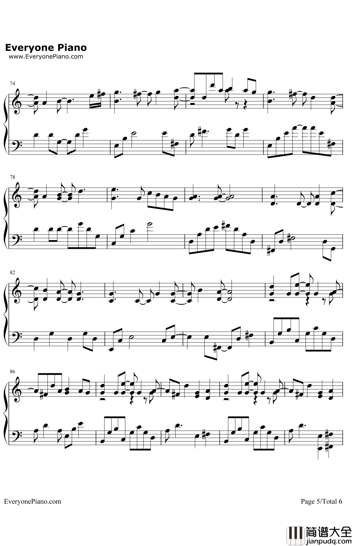 HandInHand钢琴谱_SteveHaun