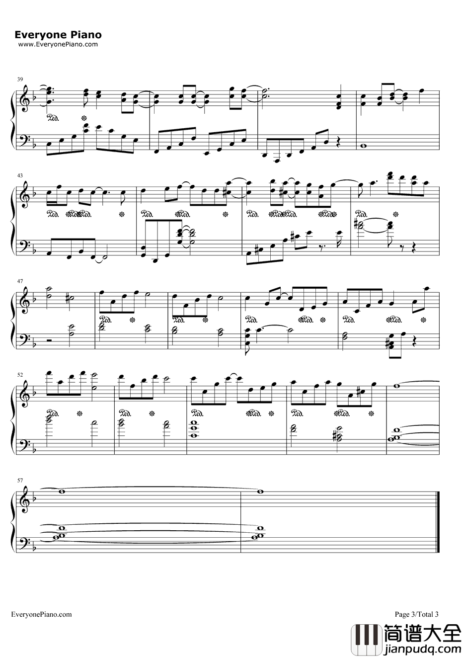 永恒的雪钢琴谱_Changin’MyLife__寻找满月_