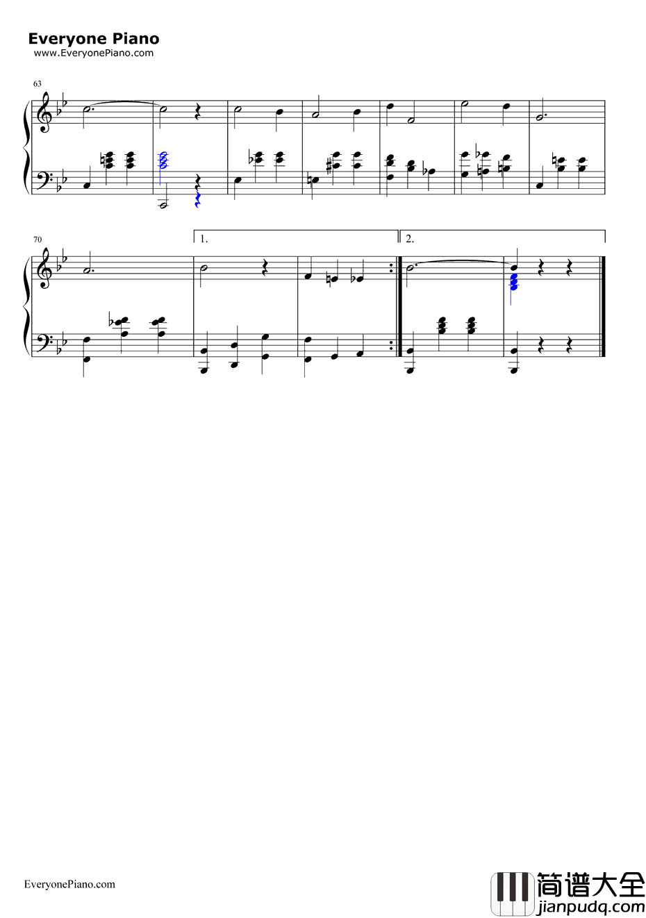 LetMeCallYouSweetheart钢琴谱