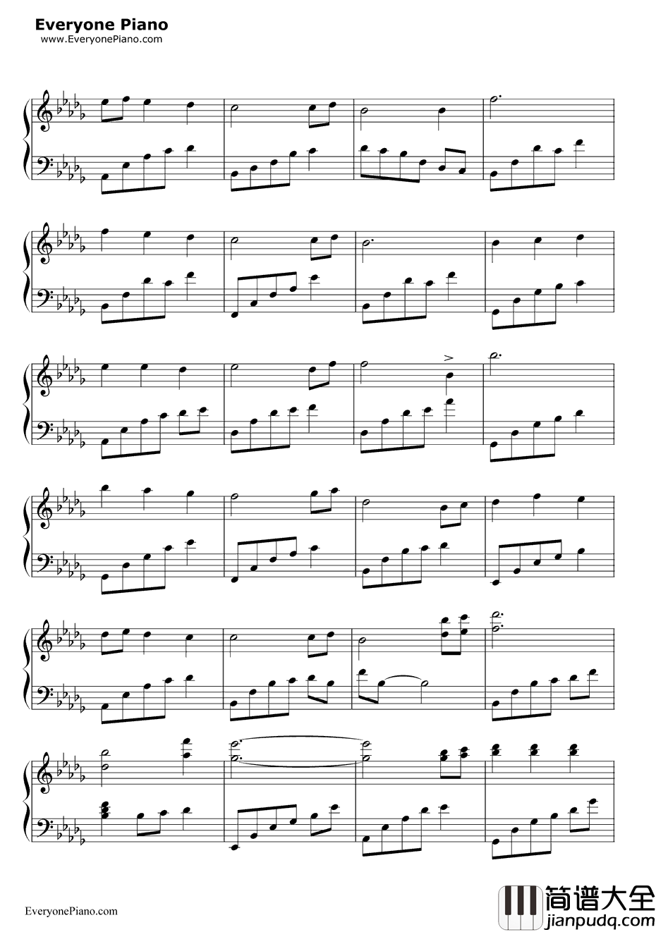 见或不见钢琴谱_何晟铭_宫锁心玉片尾曲