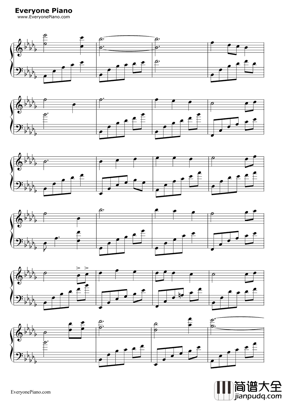 见或不见钢琴谱_何晟铭_宫锁心玉片尾曲