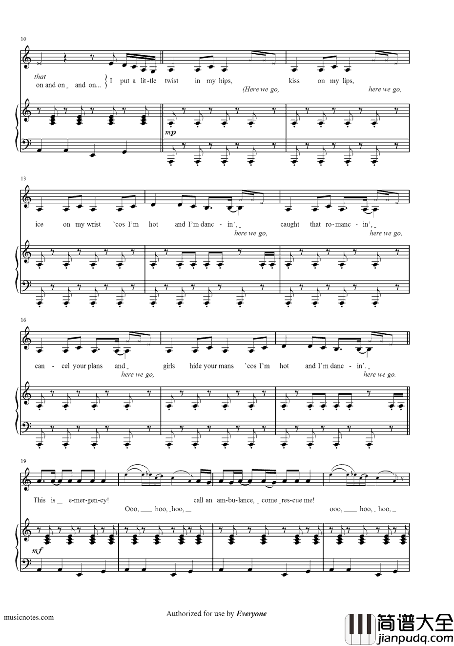 Emergency钢琴谱_IconaPop