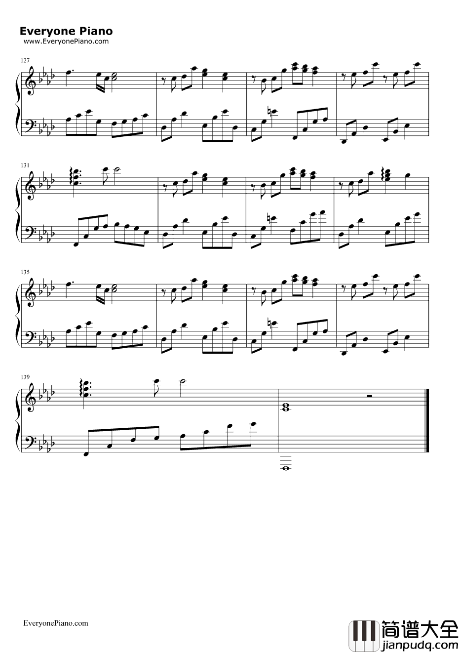 雨のち想い出钢琴谱_志倉千代丸_秋之回忆背景音乐