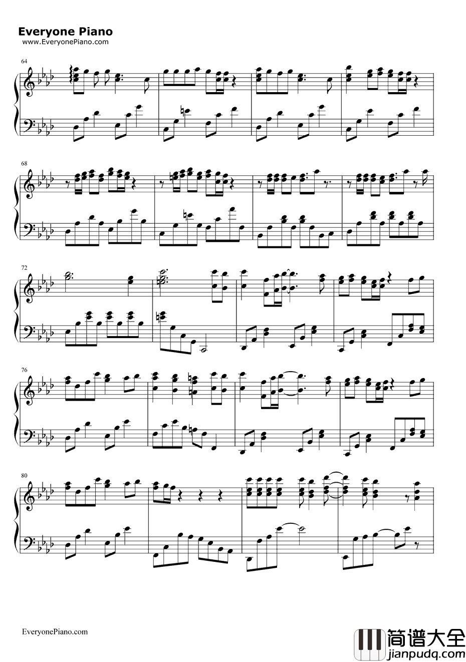 雨のち想い出钢琴谱_志倉千代丸_秋之回忆背景音乐