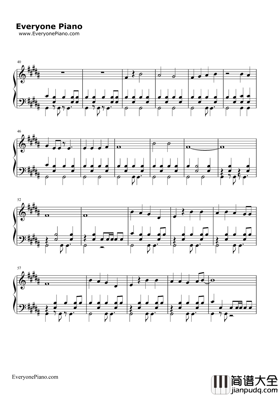 想见你（会いたかった）钢琴谱_AKB48