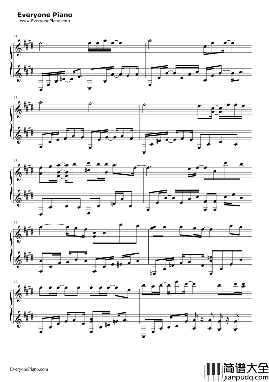 玫瑰花的葬礼钢琴谱_许嵩