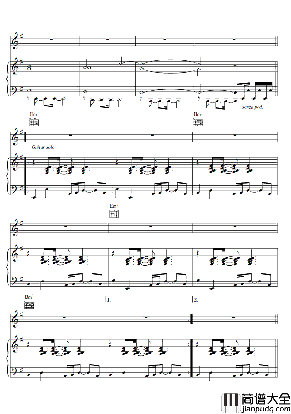 MajorMinus钢琴谱_Coldplay