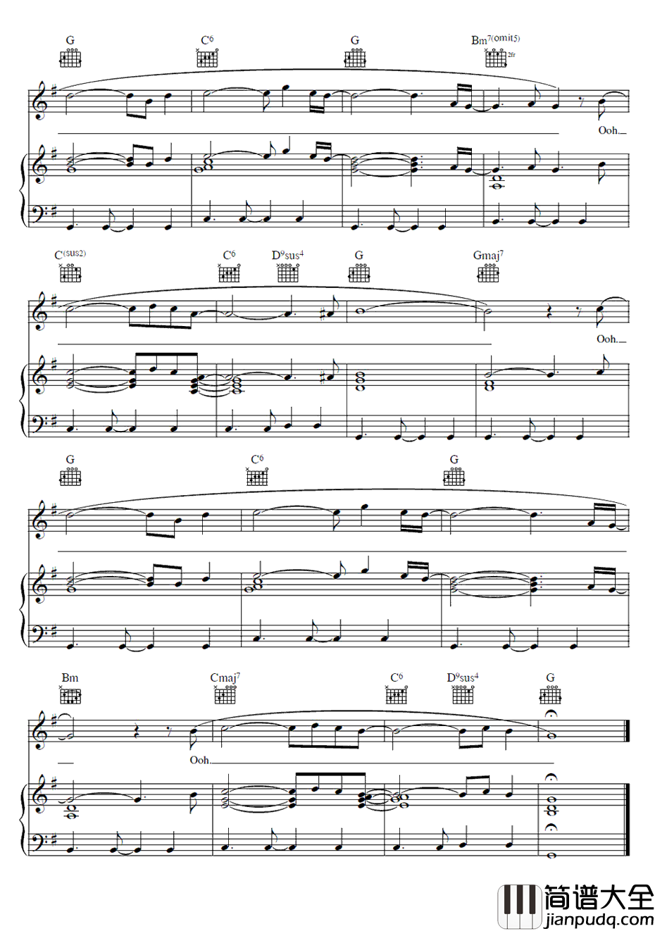 U.F.O.钢琴谱_Coldplay