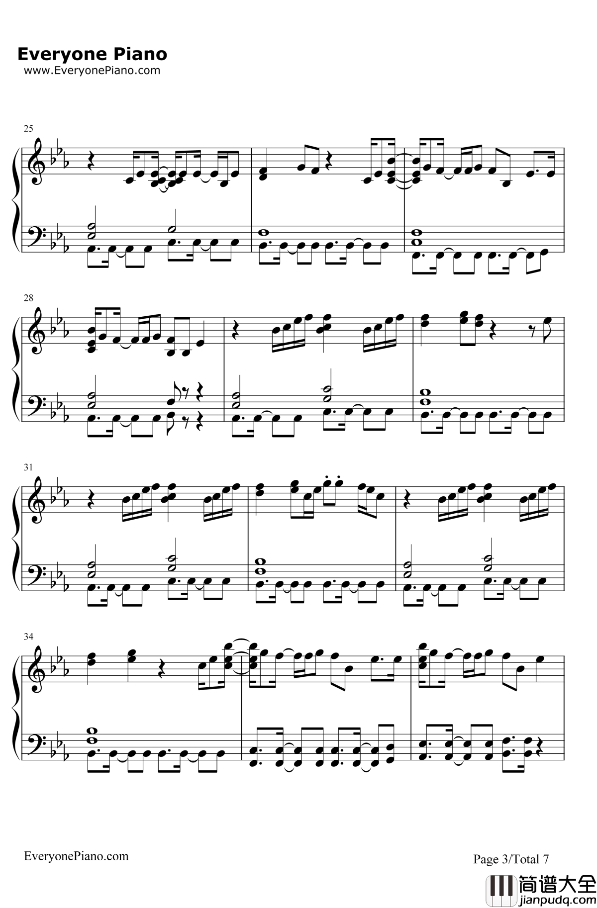 Sorry钢琴谱_JustinBieber