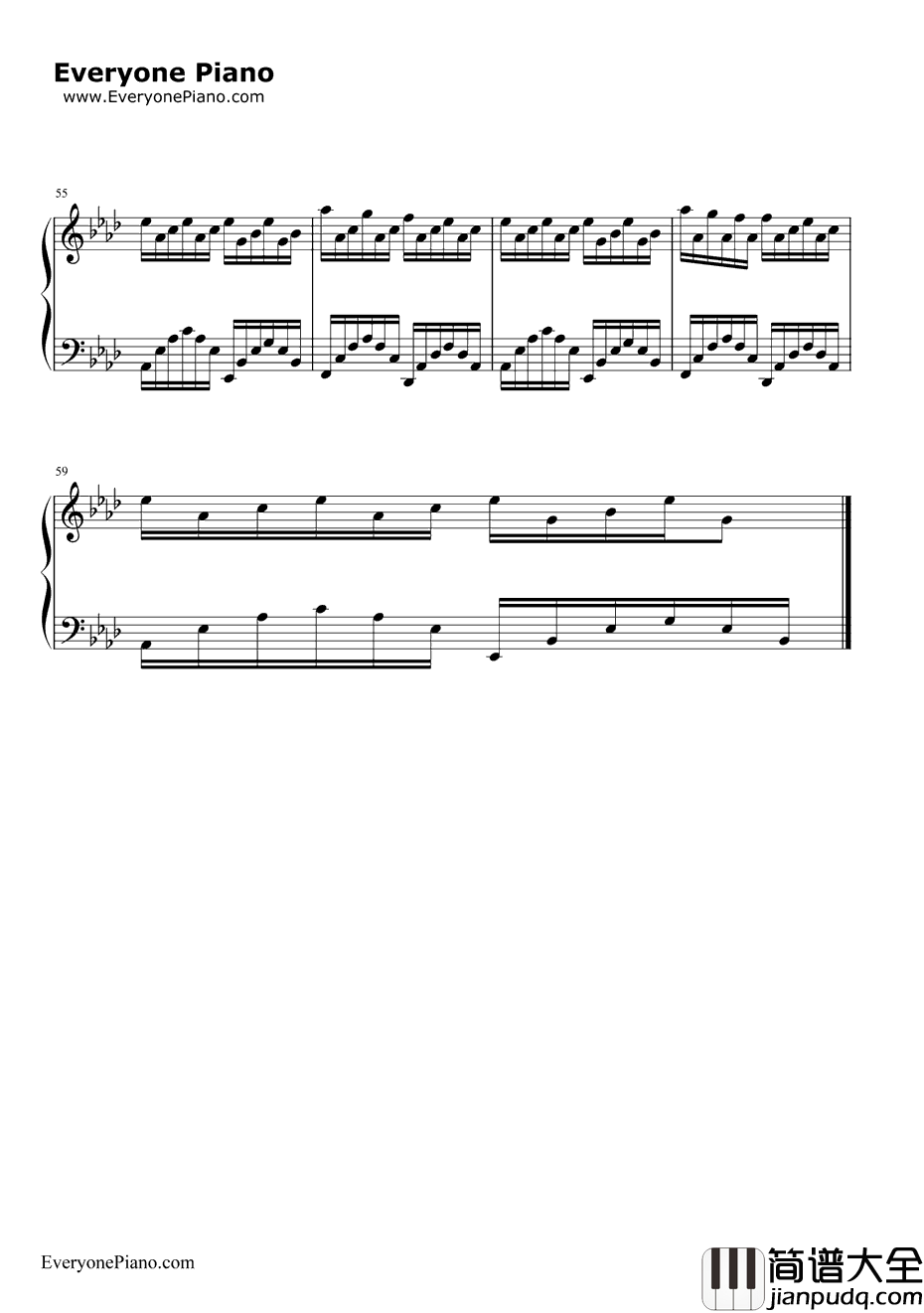 最美不过暮色初上钢琴谱_LudovicoEinaudi_NuvoleBianche