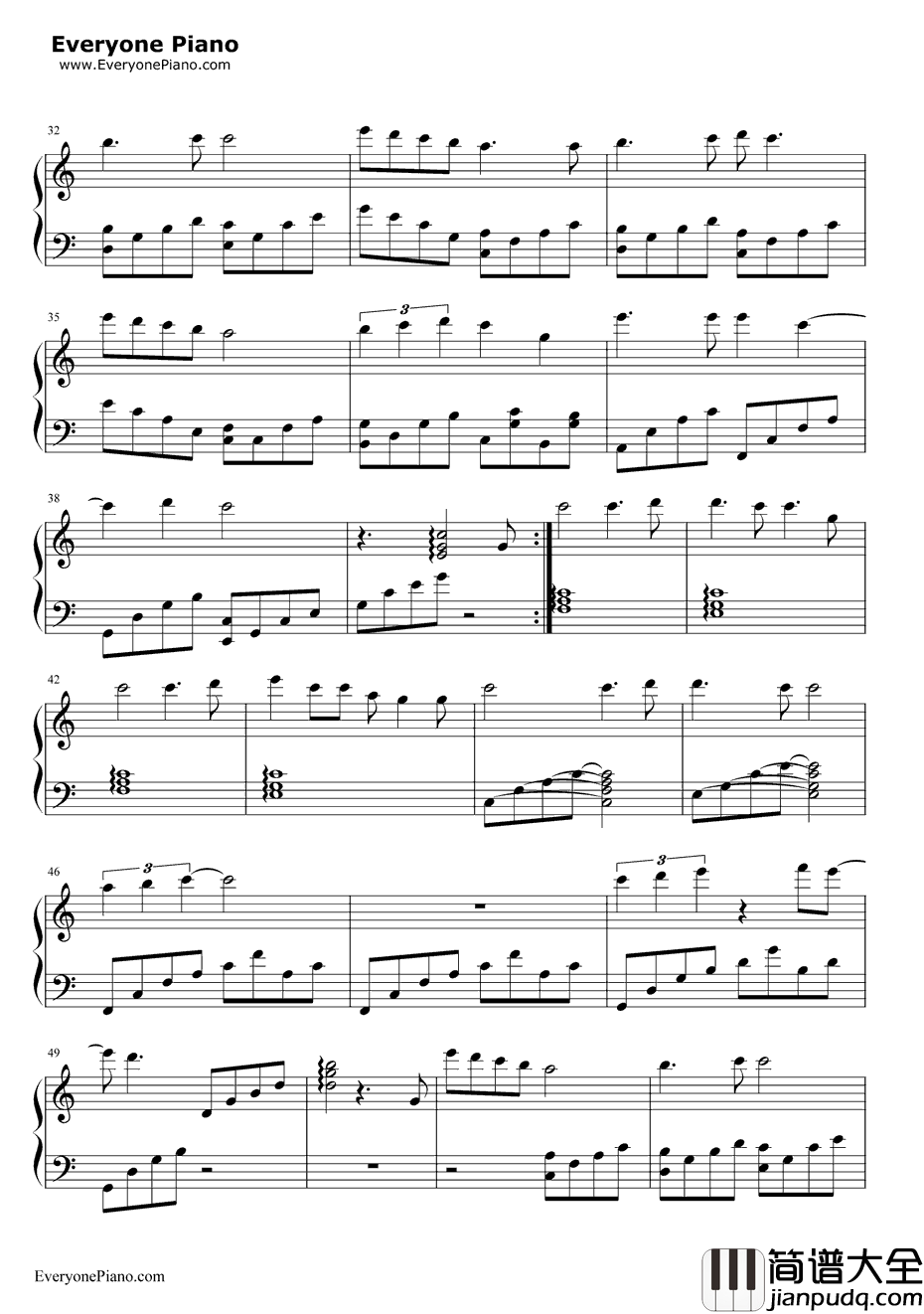 通往明日的桥梁钢琴谱_仓木麻衣_明日へ架ける桥