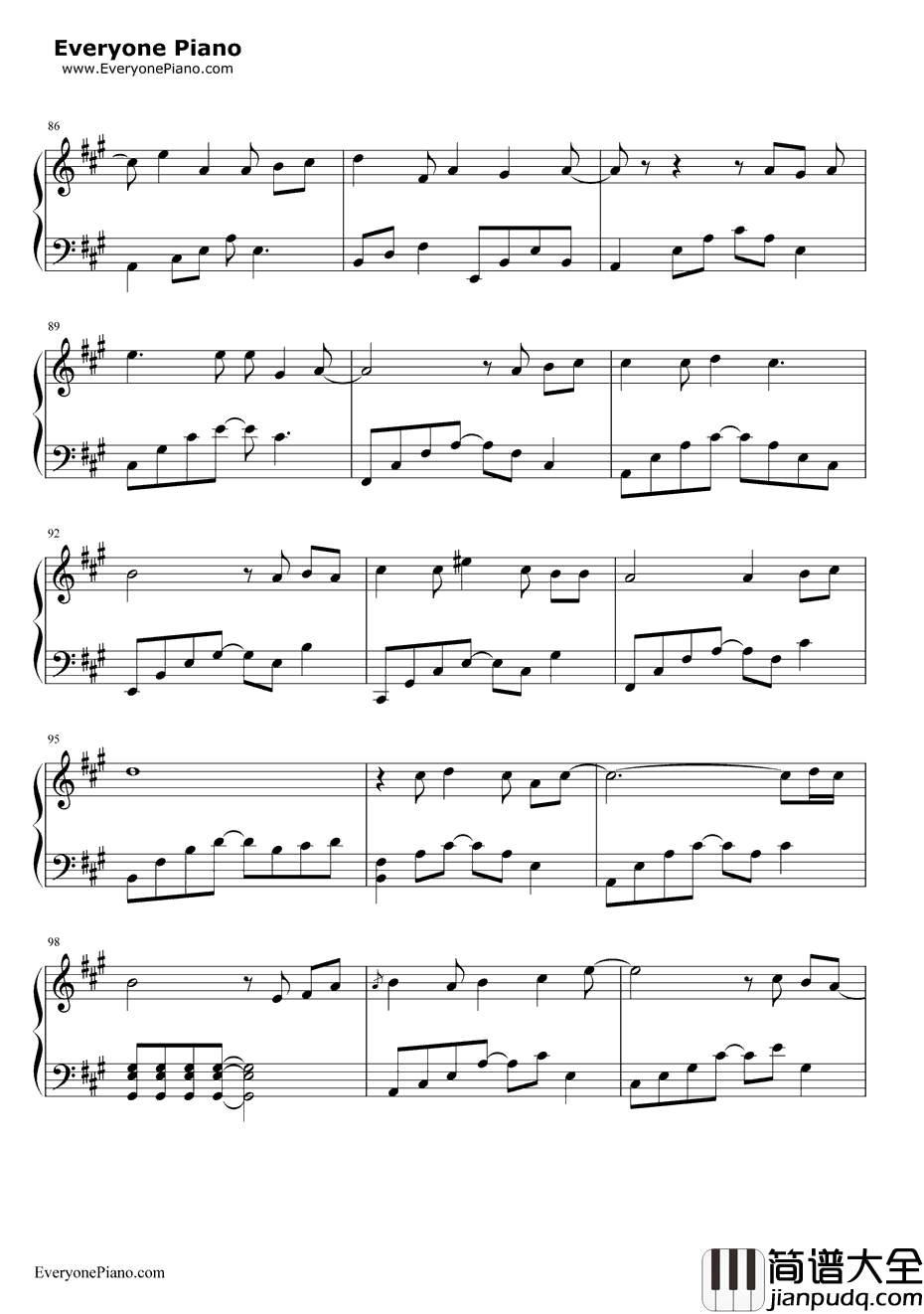 青春纪念册钢琴谱_可米小子