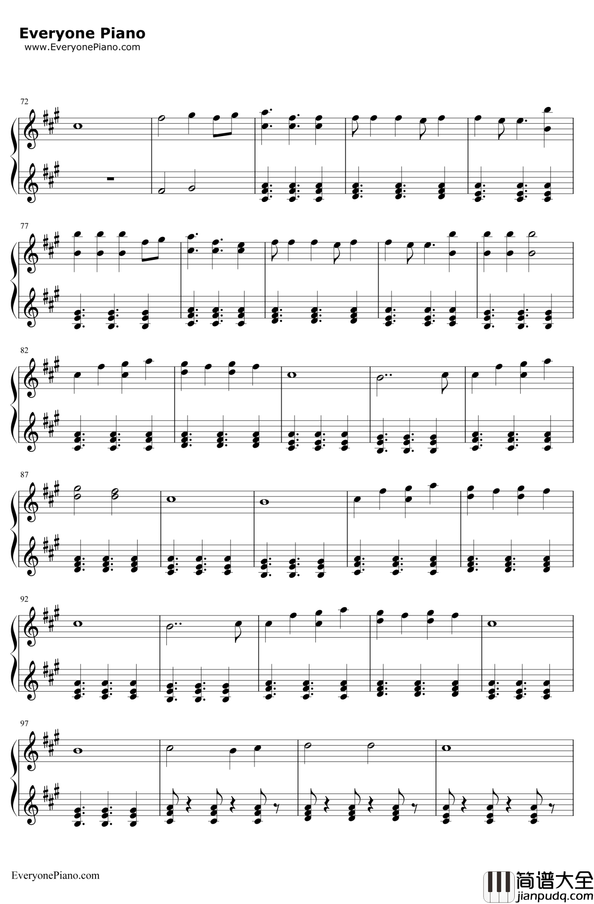 CheapThrills钢琴谱_Sia