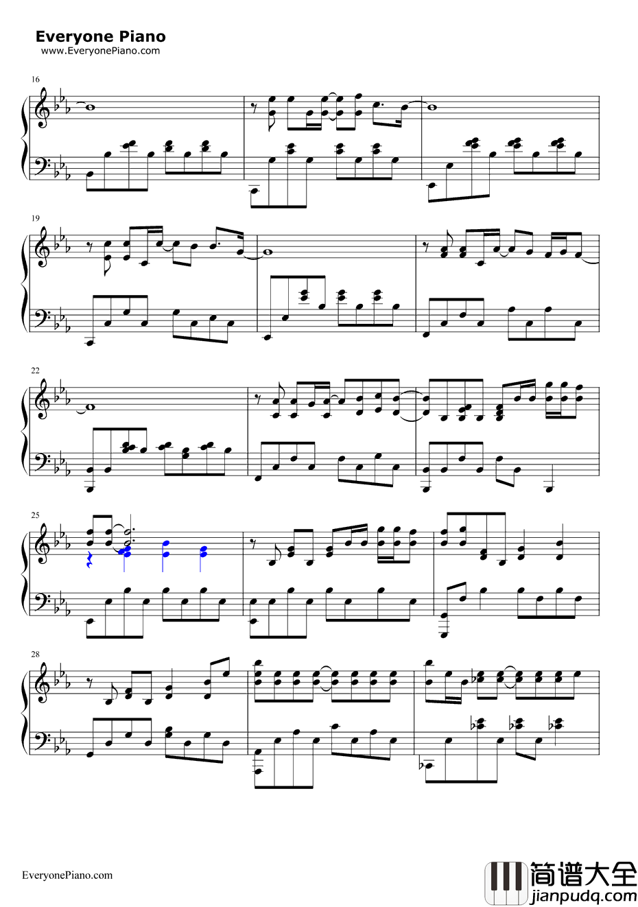 勇敢的心钢琴谱_汪峰_西游记之大圣归来BGM