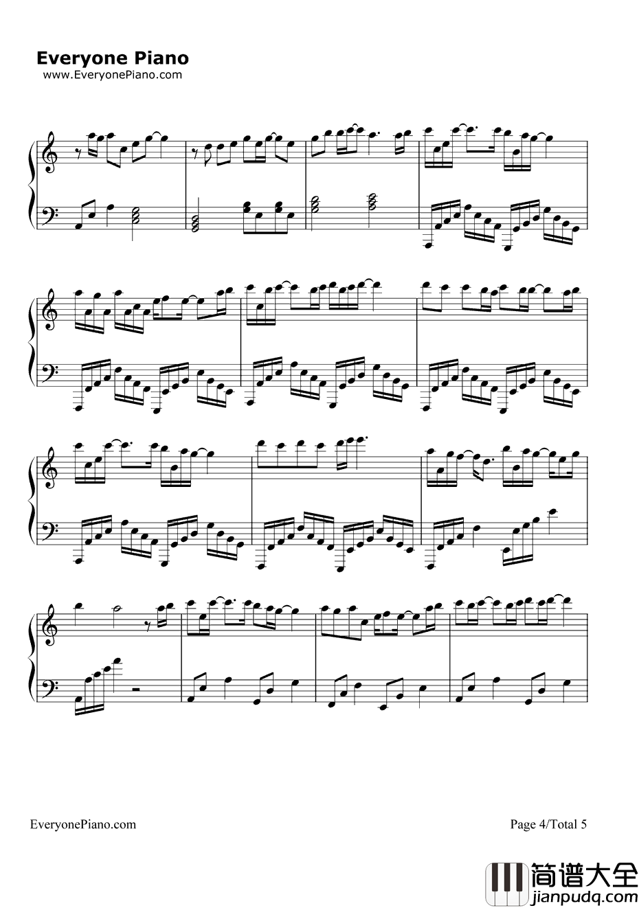 赤血长殷钢琴谱_王凯_琅琊榜插曲