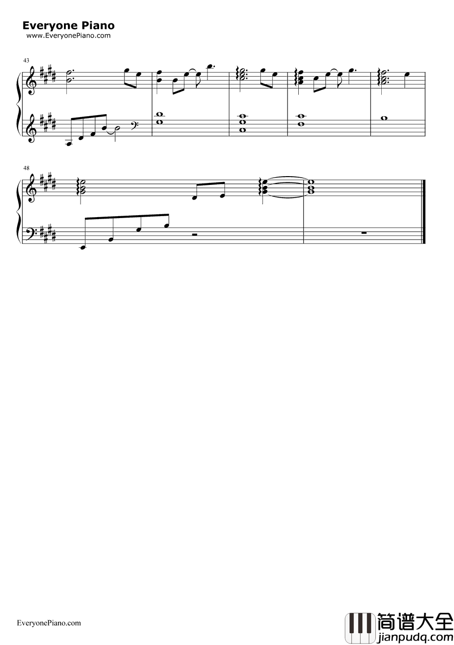 恐高的鸟钢琴谱_大鹏_煎饼侠插曲