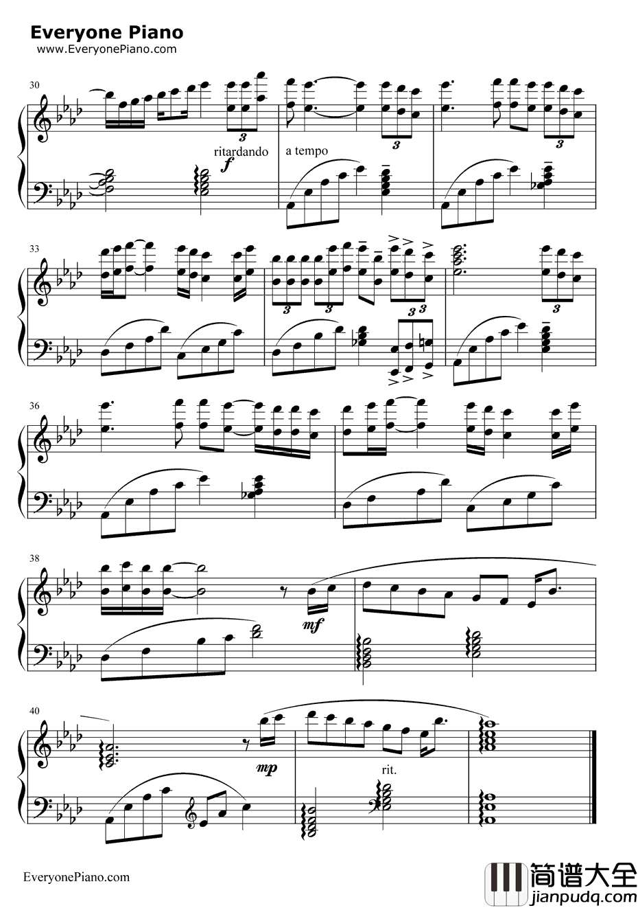 风往北吹钢琴谱_孙楠