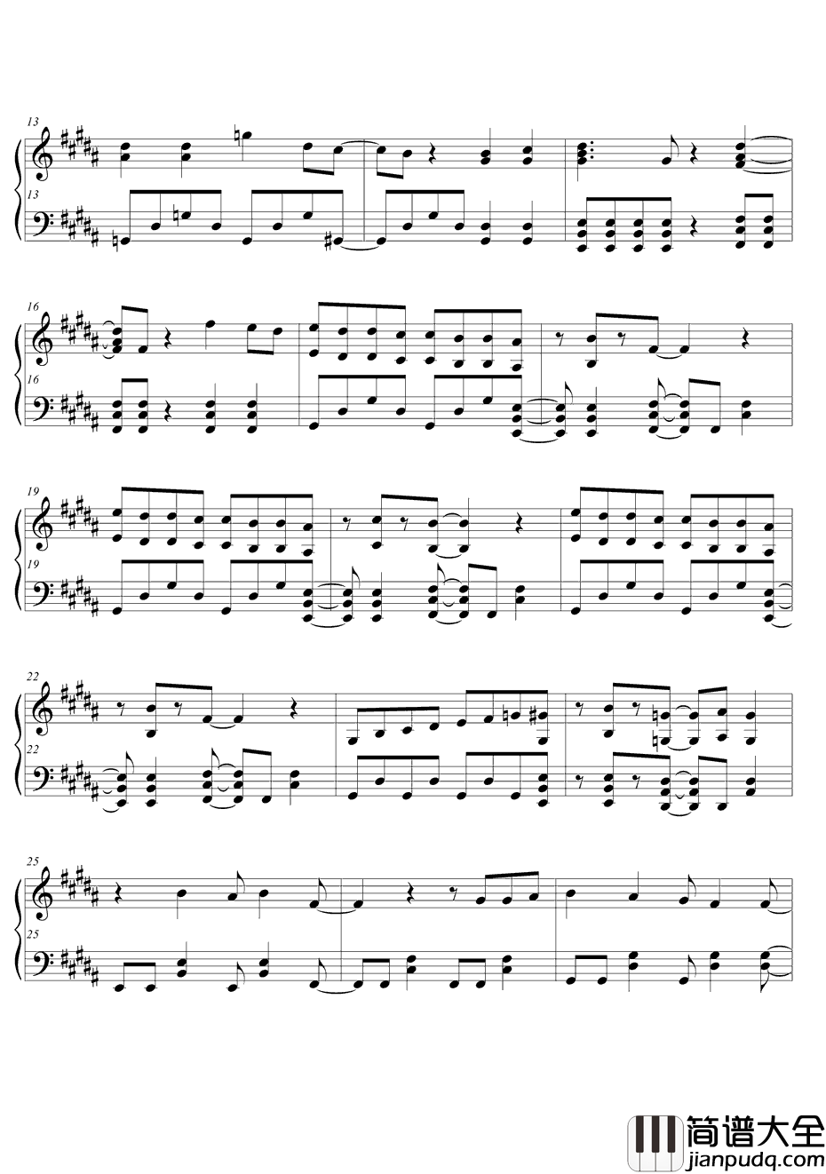 反撃の大地钢琴谱_梶裕贵谷山纪章石川由依_进击巨人中学校ED