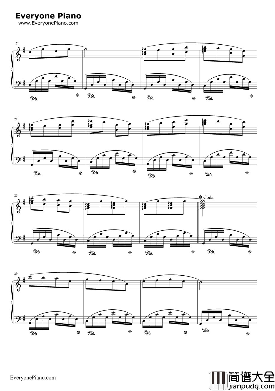 冥想钢琴谱_班得瑞