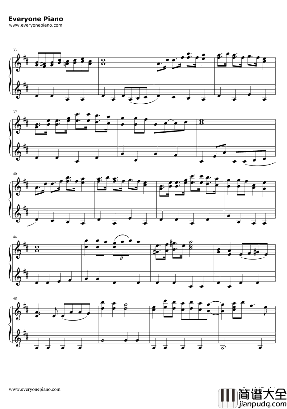 哆啦A梦主题曲钢琴谱_大杉久美子_哆啦A梦之歌