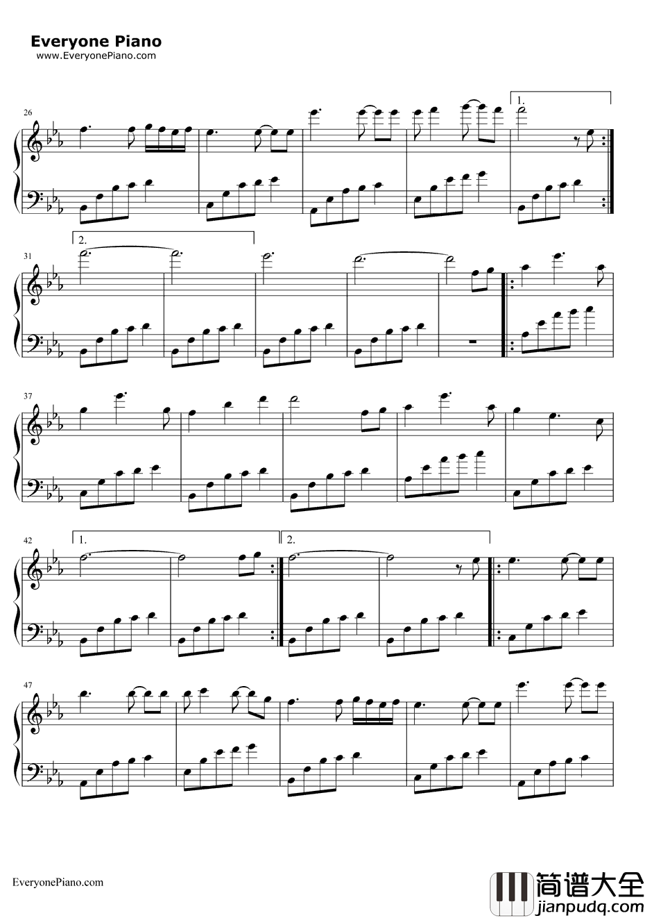 ASimpleLife钢琴谱_BrianCrain_BrianCrain_唯美小清新治愈系