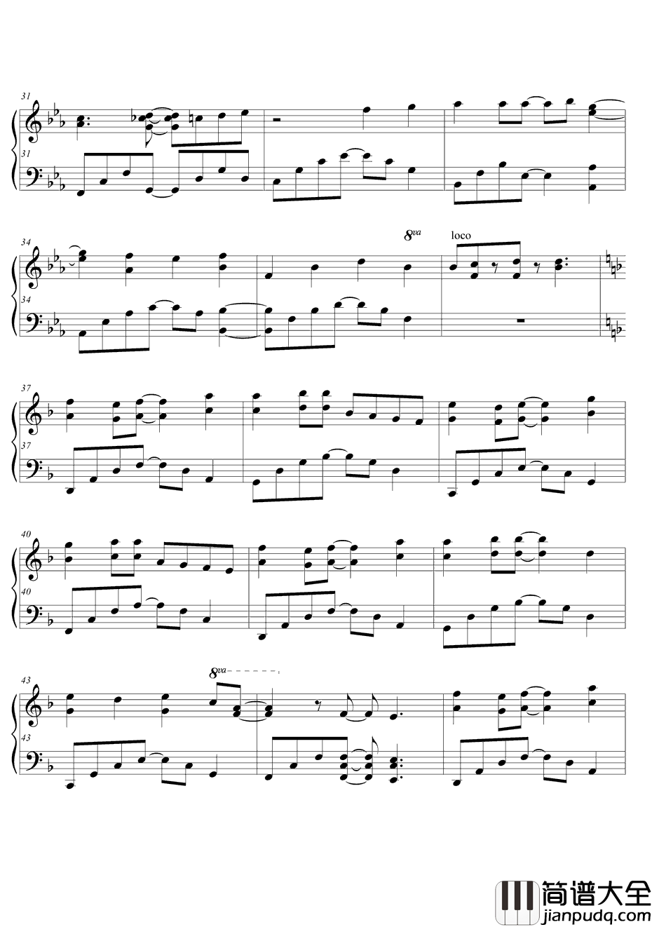 星より先に见つけてあげる钢琴谱_森口博子_一拳超人ED