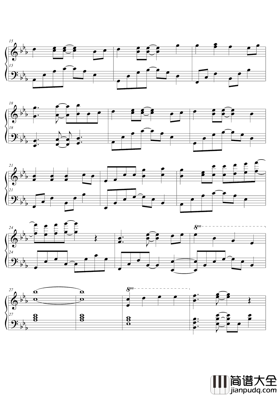 星より先に见つけてあげる钢琴谱_森口博子_一拳超人ED