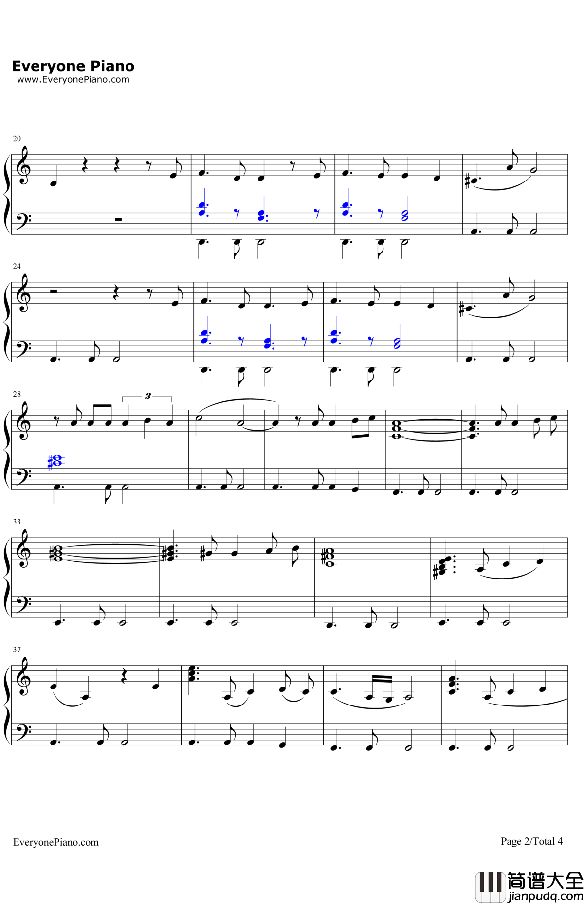 24钢琴谱_LanaDelRey