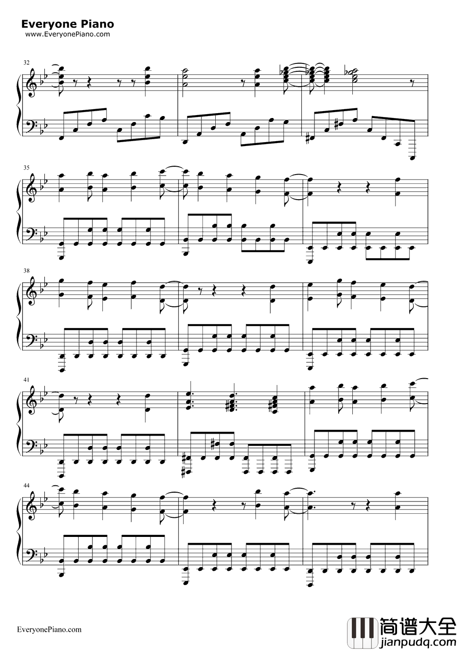 PAPERMOON钢琴谱_Tommyheavenly6_噬魂师OP2