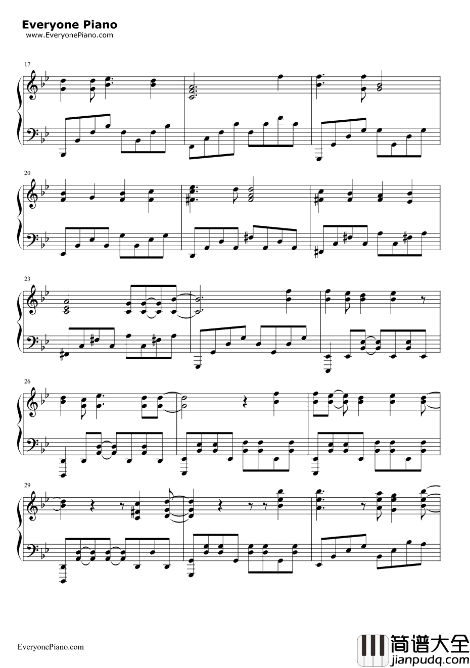 PAPERMOON钢琴谱_Tommyheavenly6_噬魂师OP2