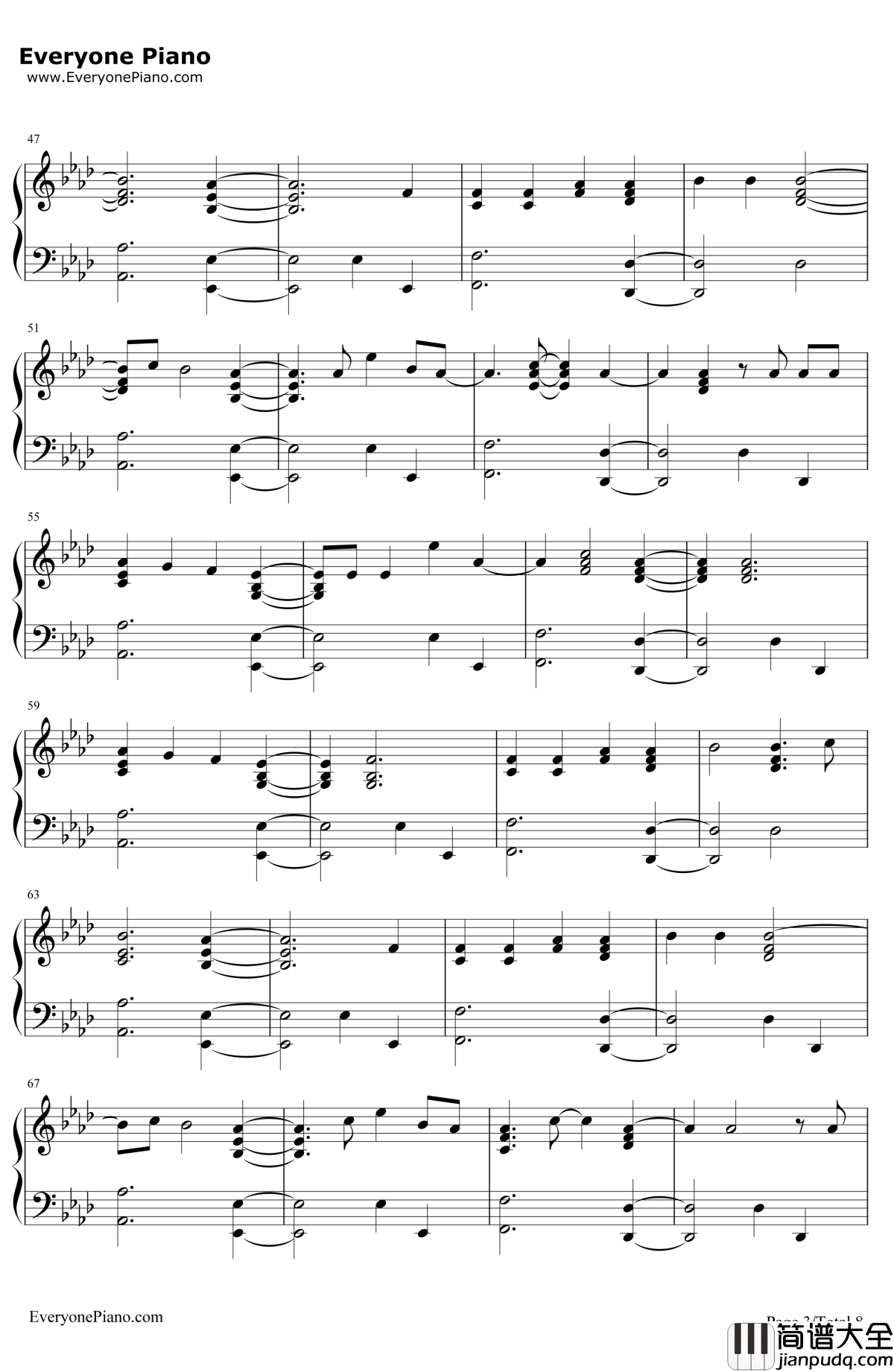 Hello钢琴谱_Adele_钢琴版