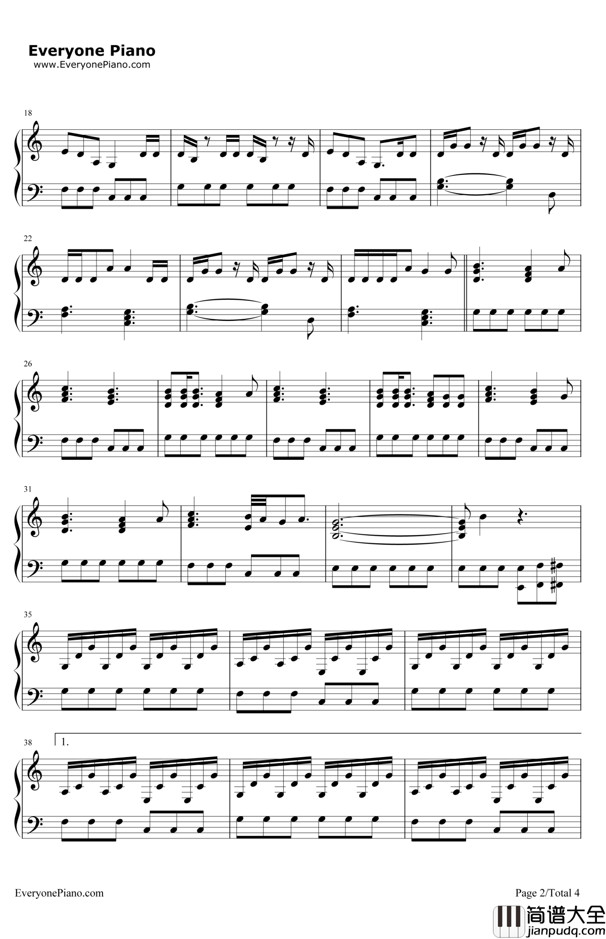 SweetestDevotion钢琴谱_Adele