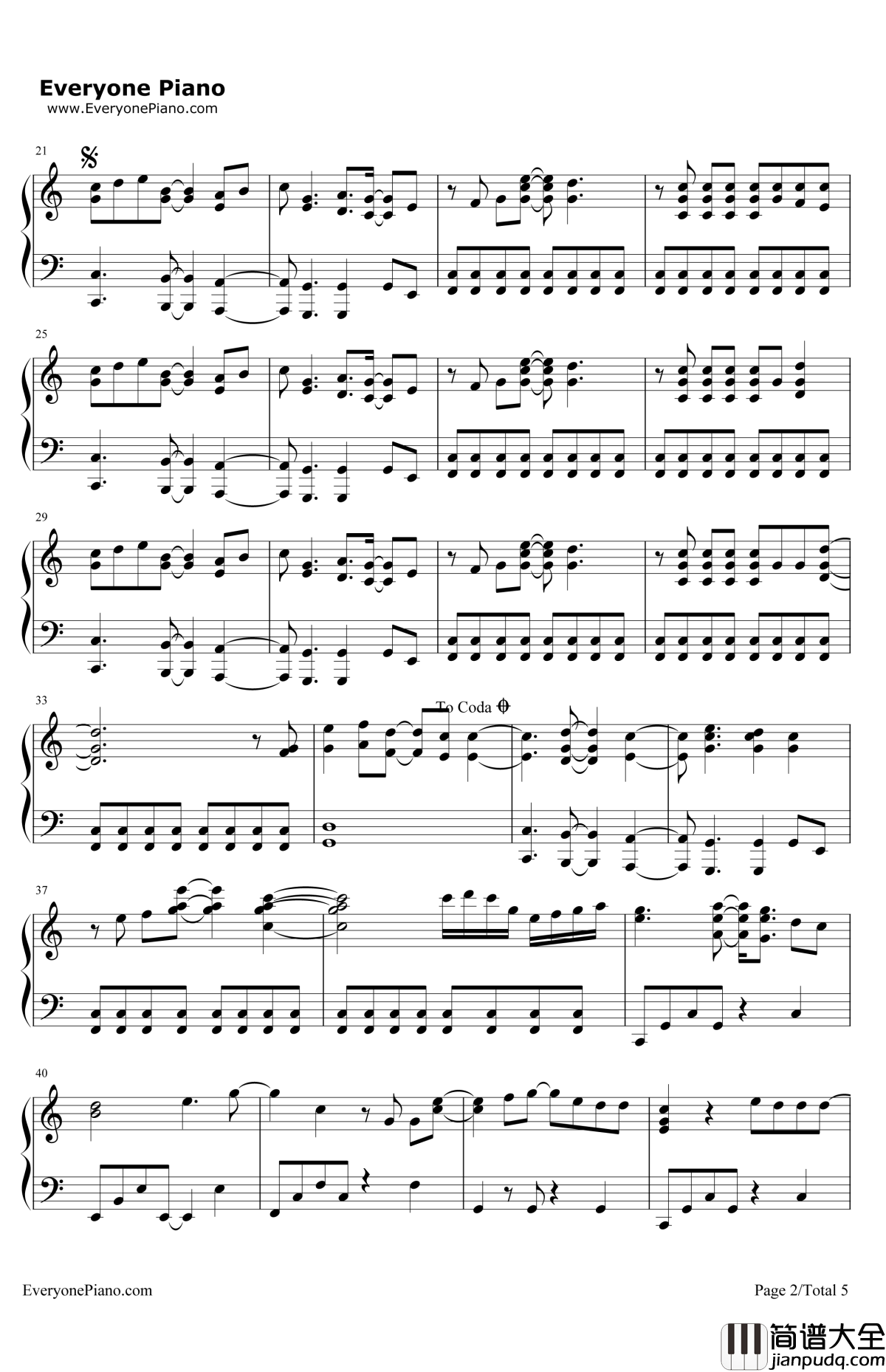 OntheLine钢琴谱_DemiLovato