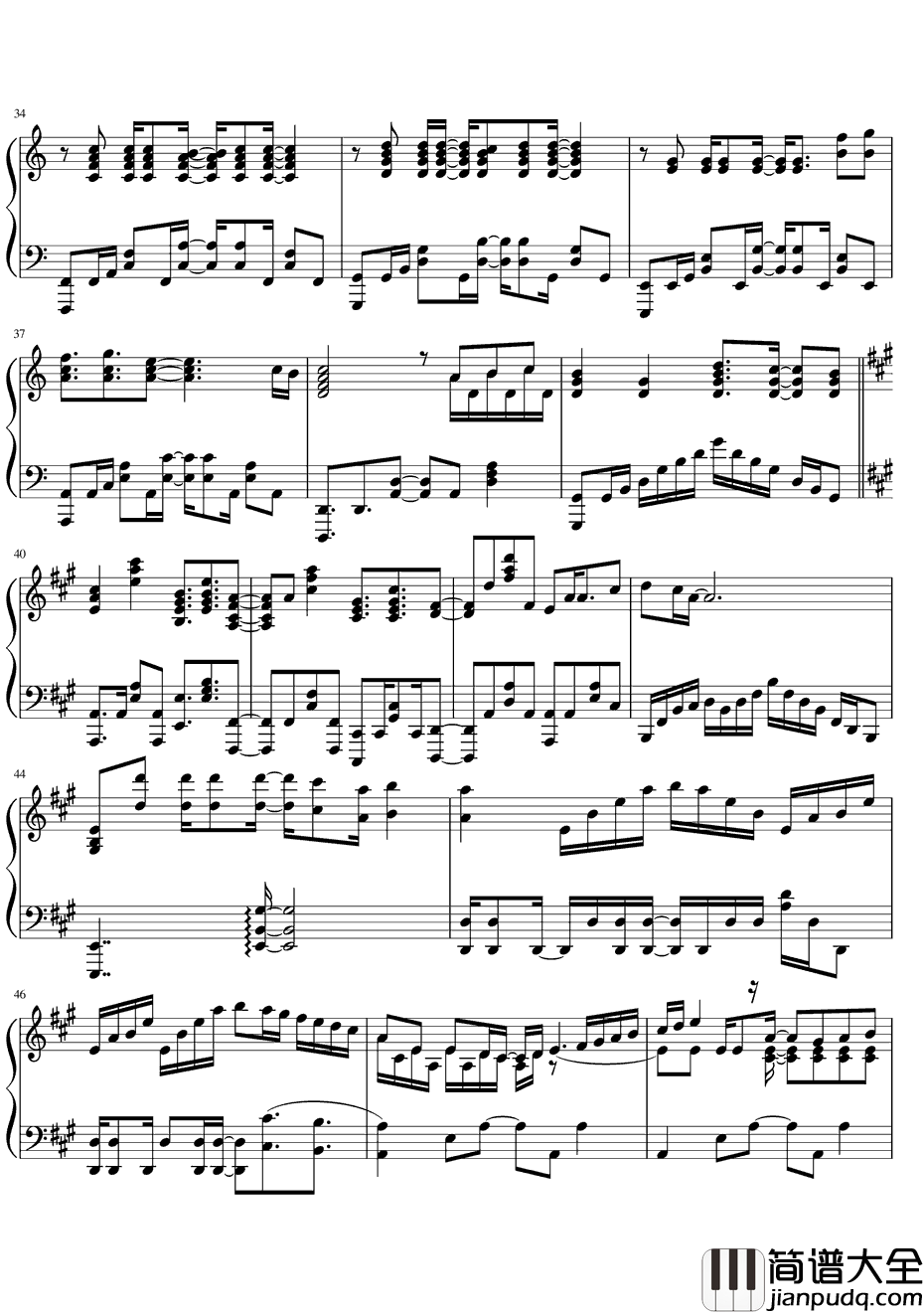 虹を編めたら钢琴谱_fhána_春&夏推理事件簿～春太与千夏的青春OP