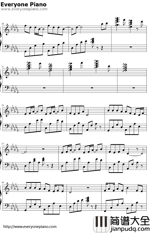 清明雨上钢琴谱_许嵩