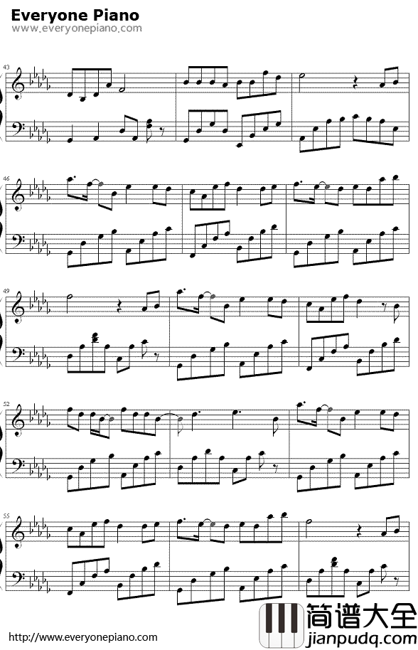 清明雨上钢琴谱_许嵩