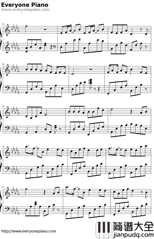 清明雨上钢琴谱_许嵩